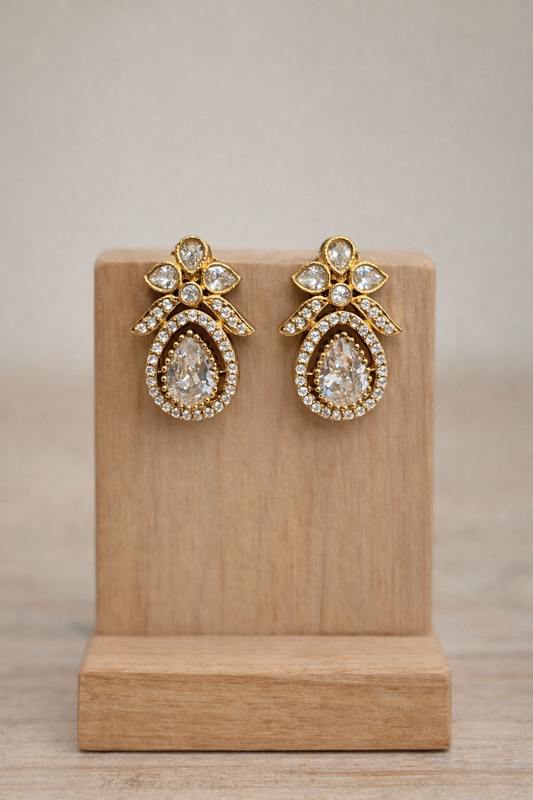 Charm Victorian Stone Short Necklace Set-G352200