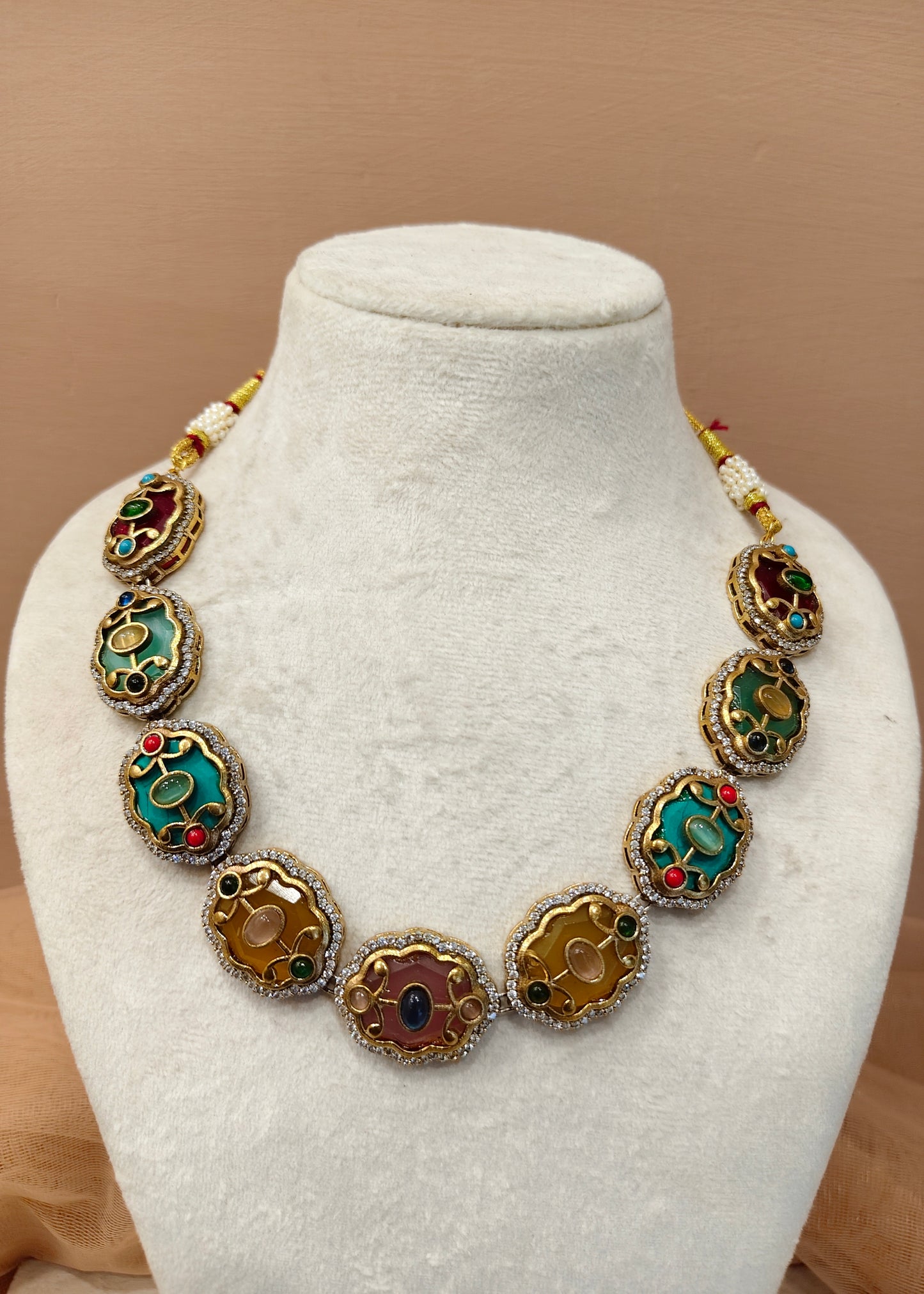 Ruby Sabyasachi Necklace Set-G353000