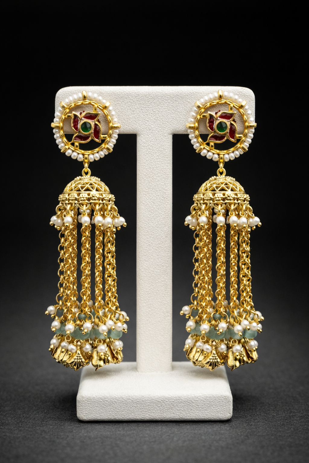 Heritage Jadav Gold-Plated   Jhumka Earrings-G352000