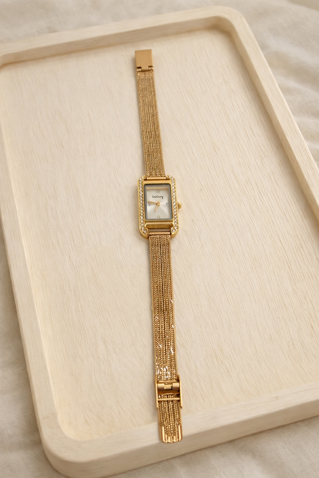 Stainless steel Gold Square Watch-G351200