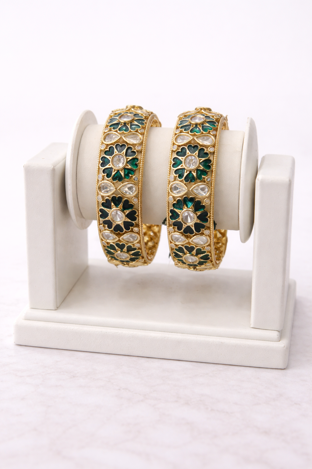 Meenakari Kundan Bangles (Set of 2)
