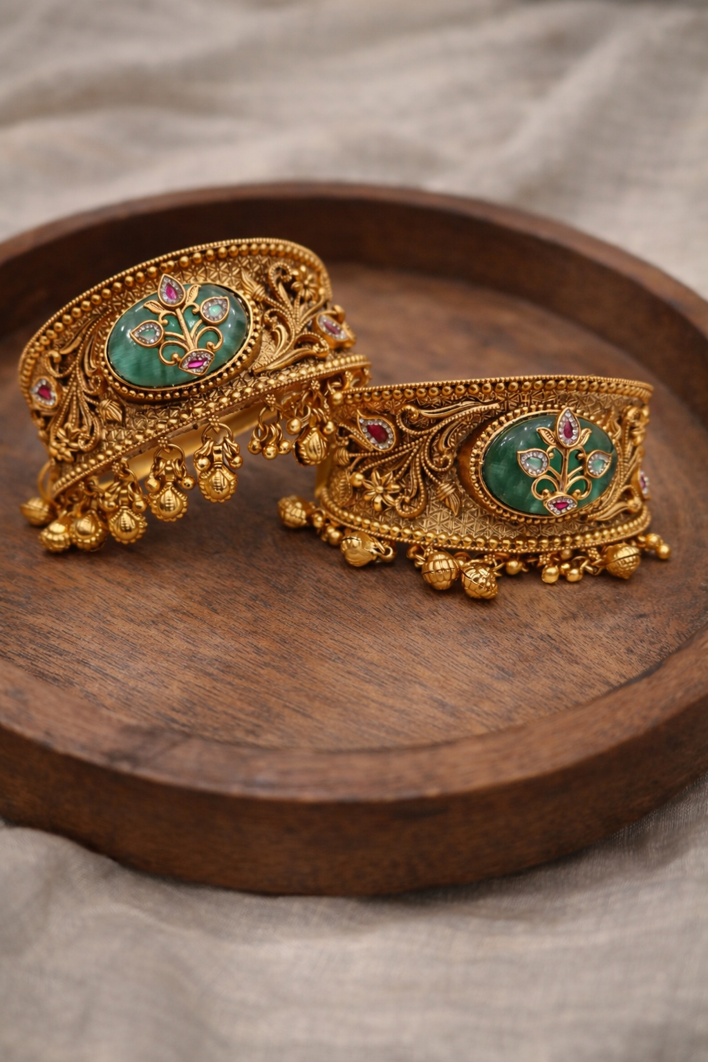Gold Plated Rajwadi Bangles(Set of 2)
