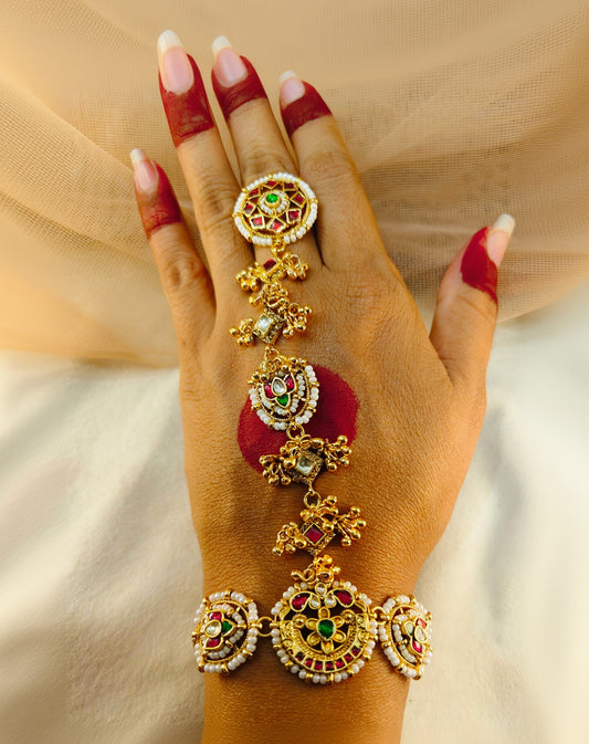 Jadau Kundan Hath phool/Hath Pocha(1-Ps)-G352800