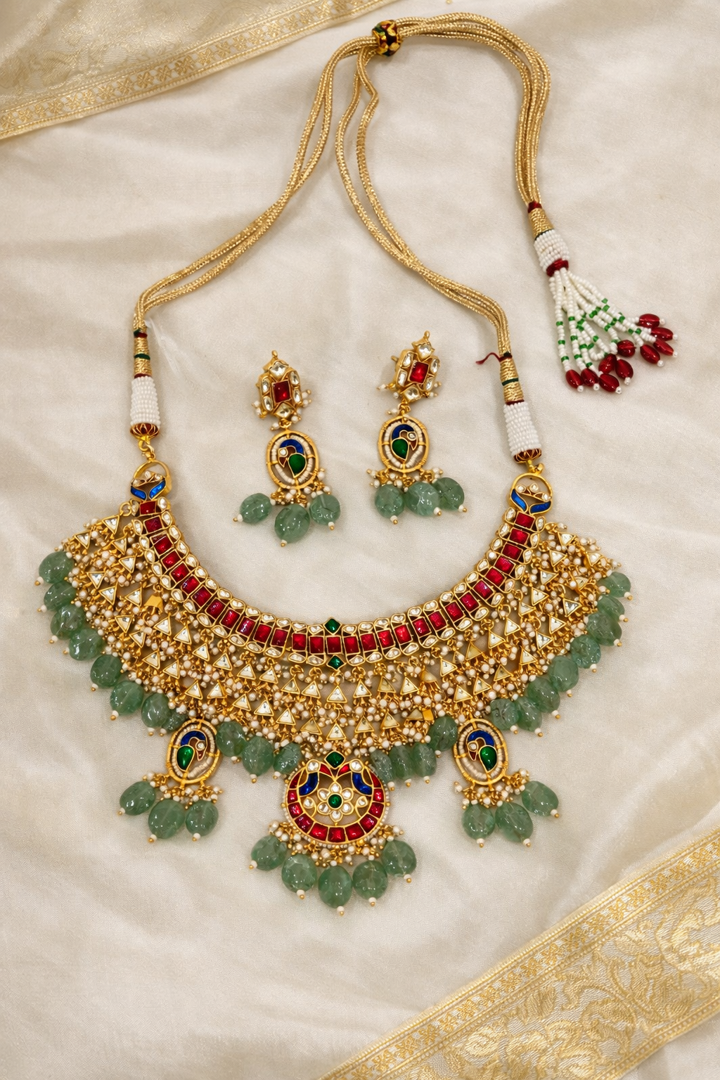 Heritage Pachi Kundan Choker Necklace Set