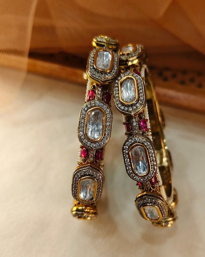 Moissanite Bangles(Set of 2)-G157300