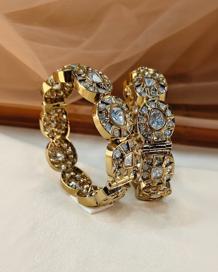 Polki Kundan Bangle Set(Set of 2)-G757100