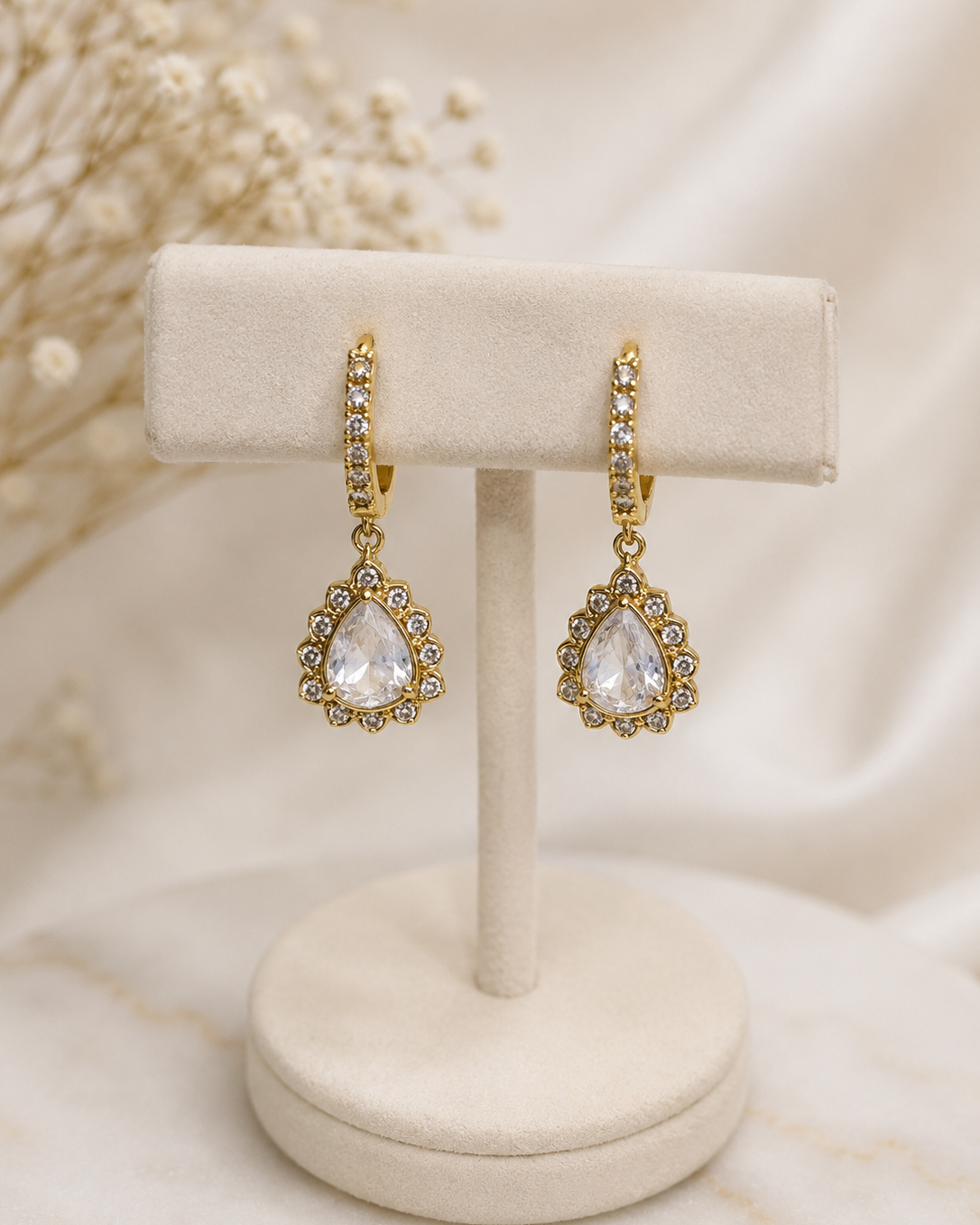Moissanite Hoop Earrings-G77800