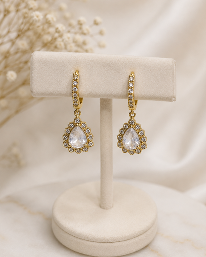 Moissanite Hoop Earrings-G77800