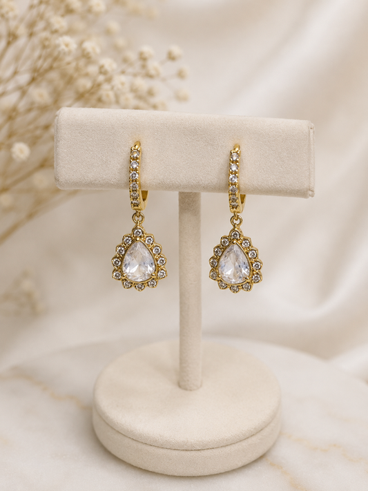 Moissanite Hoop Earrings-G77800