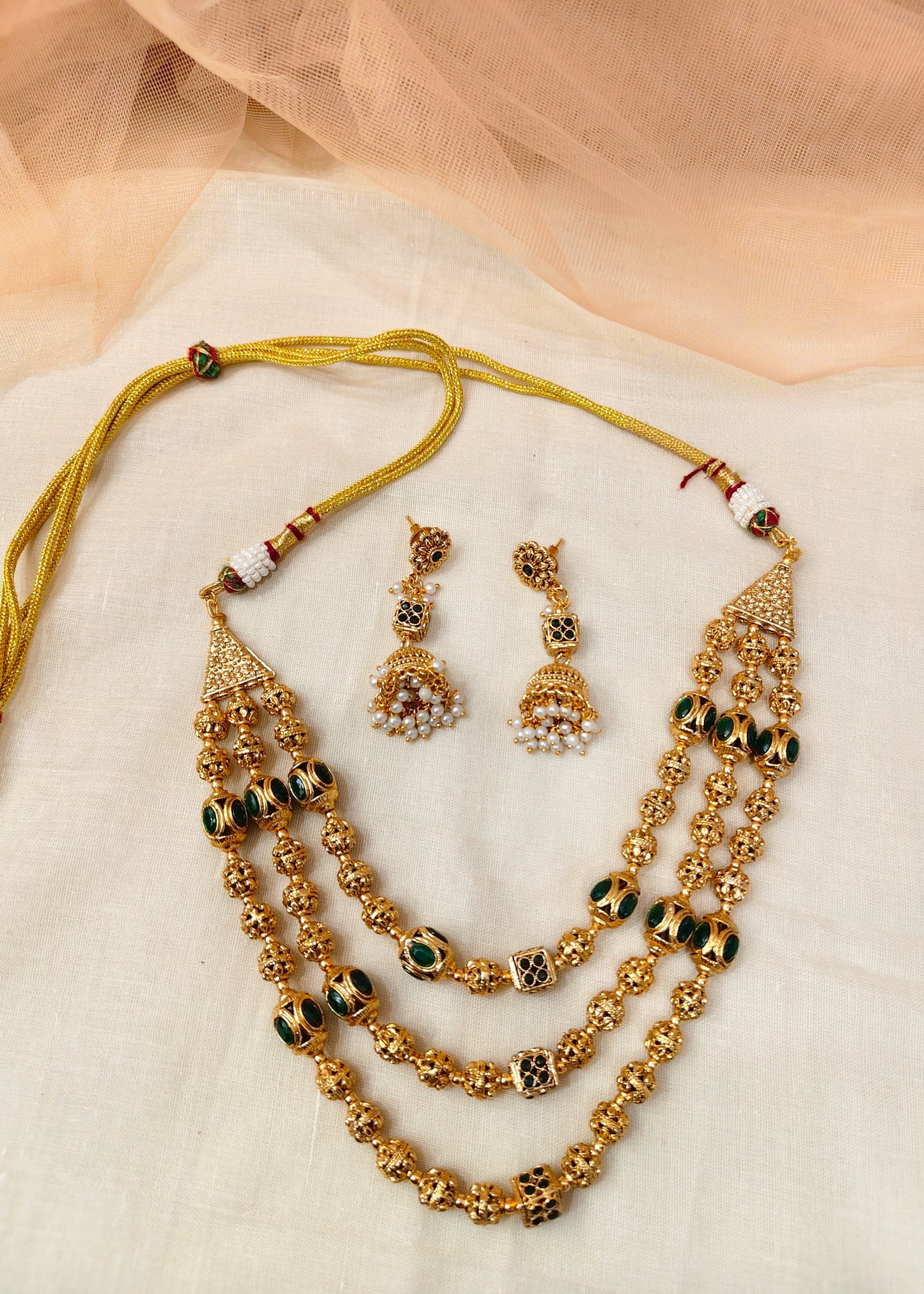 3-Layer Beaded Necklace Set-G352200