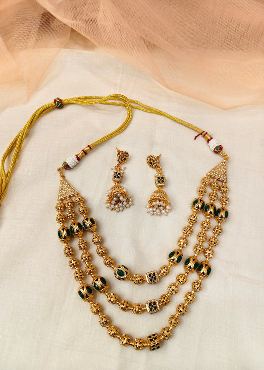 3-Layer Beaded Necklace Set-G352200