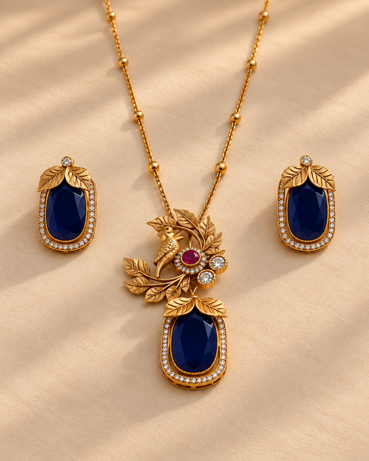 Royal Blue Pendant Set-PS2305