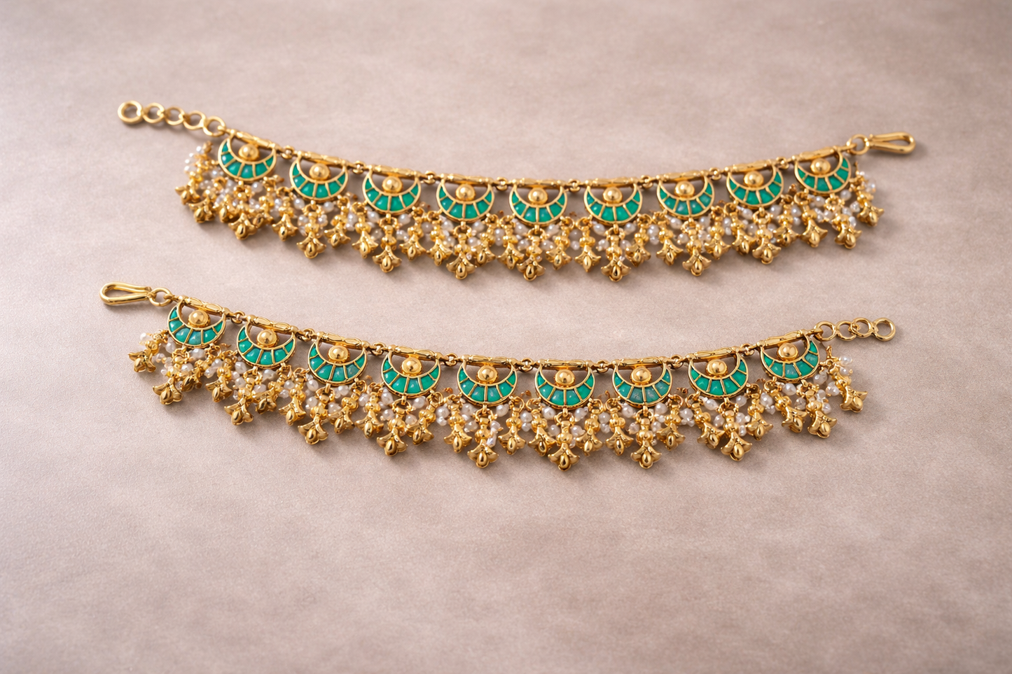 Pachi Kundan Gold-Plated Anklets(Payal)-G754300