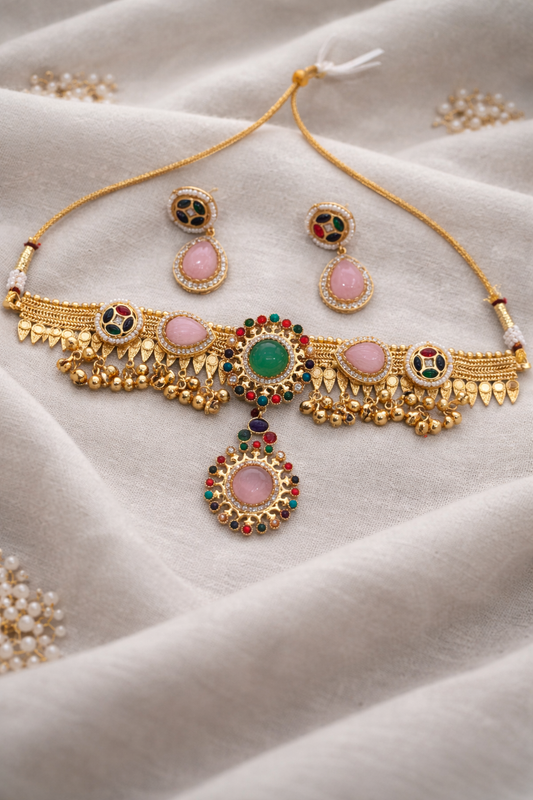 Fusion Heritage Multicolor Kundan Choker Set-G352300