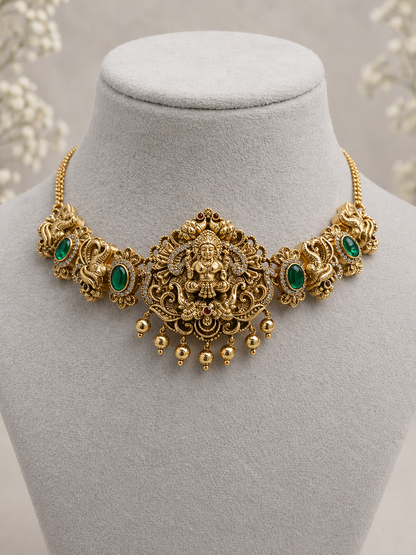 Antique Lakshmi Motif Choker Set-G352600