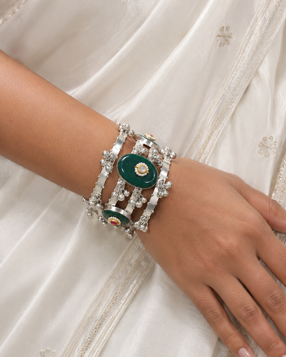 Rajasthani Silver Pochi Bracelet-G761900