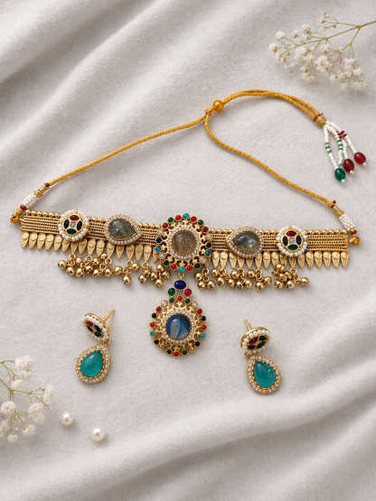 Fusion Heritage Multicolor Kundan Choker Set-G352300