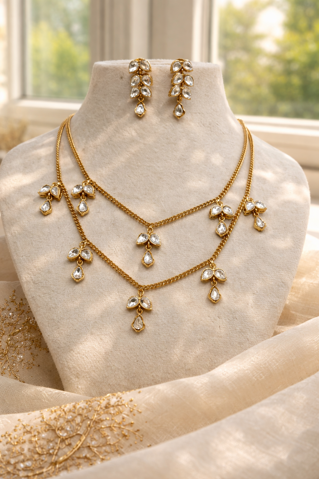 Charms two line Necklace Set