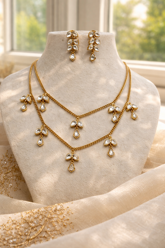 Charms two line Necklace Set