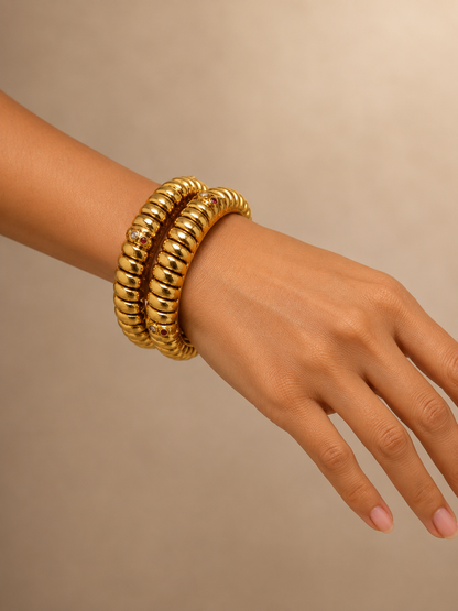 Gold Look Maharashtrian Bangles-G112000