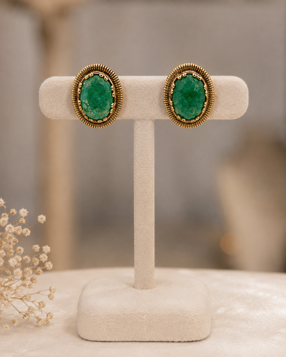 Emerald Green Choker Necklace Set-G762800