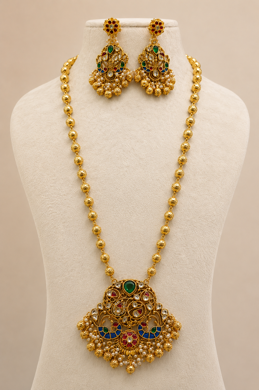 Jadau Long Necklace Set-G456800