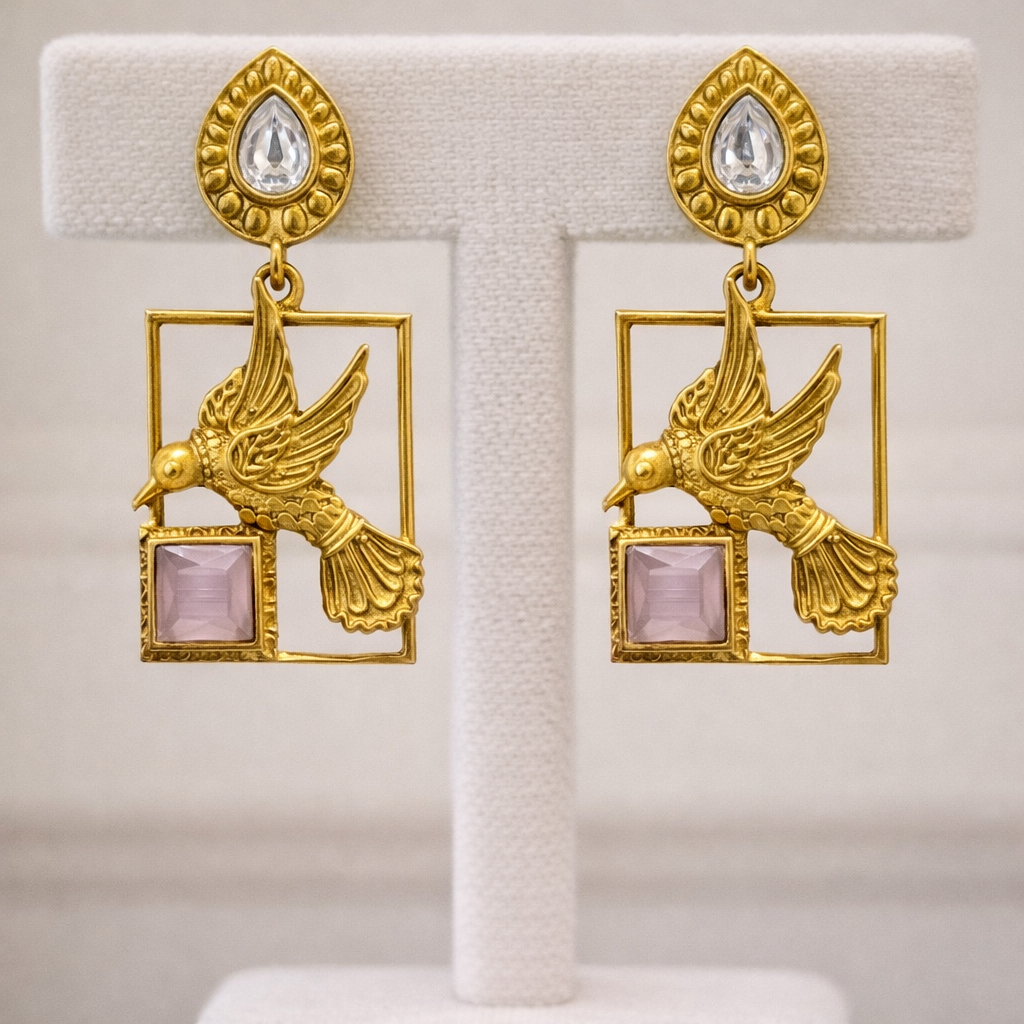 Fusion Bird Drop Earrings-G35900