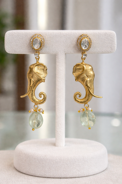 Elephant Motif Gold Plated Necklace