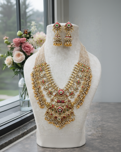 Jadau Kundan Guttapusalu Bridal Set-G3516600