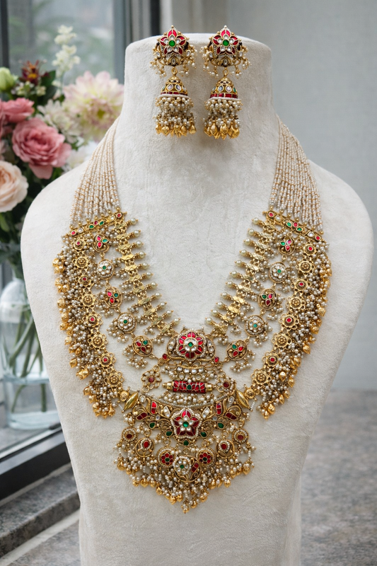 Jadau Kundan Guttapusalu Bridal Set