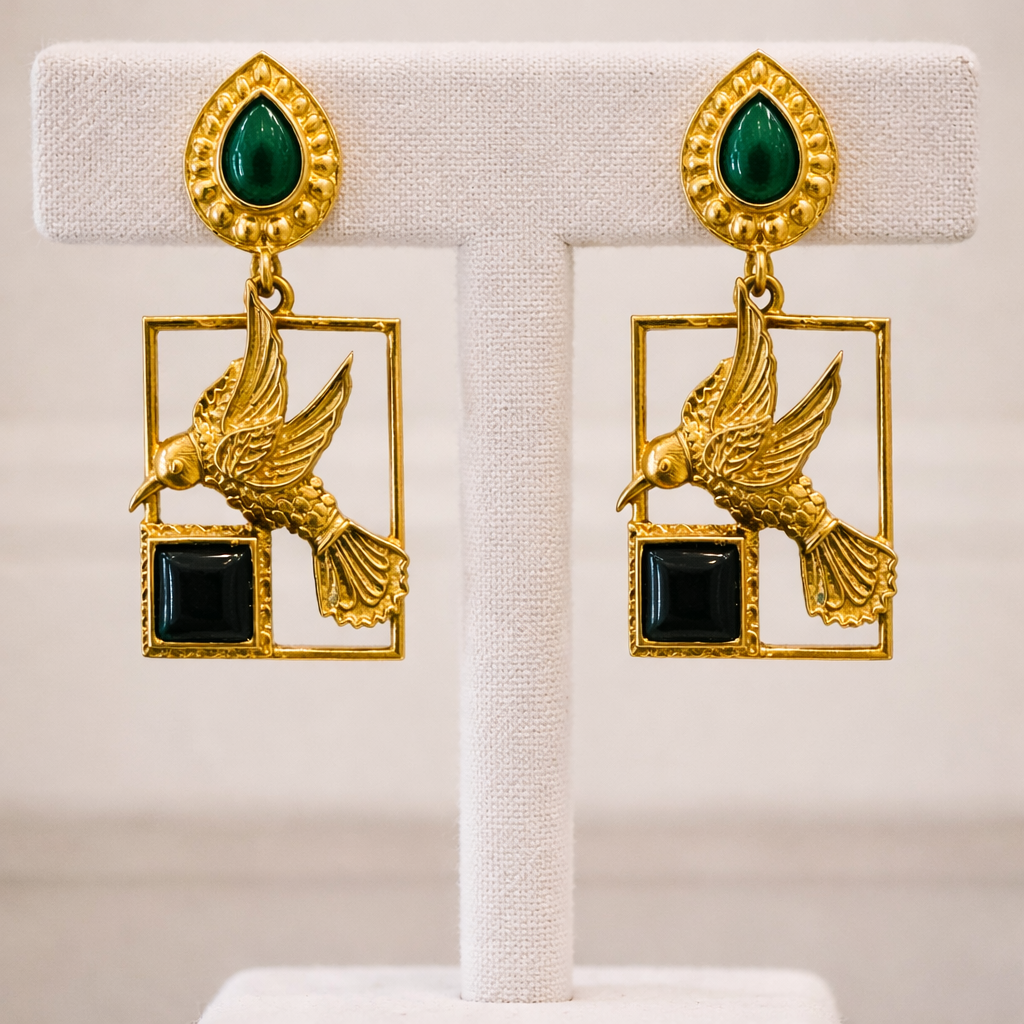 Fusion Bird Drop Earrings-G35900