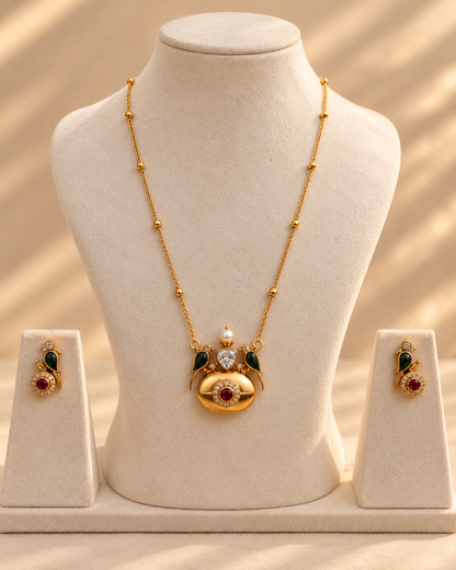 Sparaw Moissanite Pendant Set-PS2307