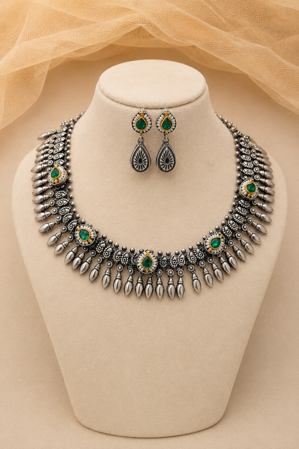 German Silver Necklace Set-G351800