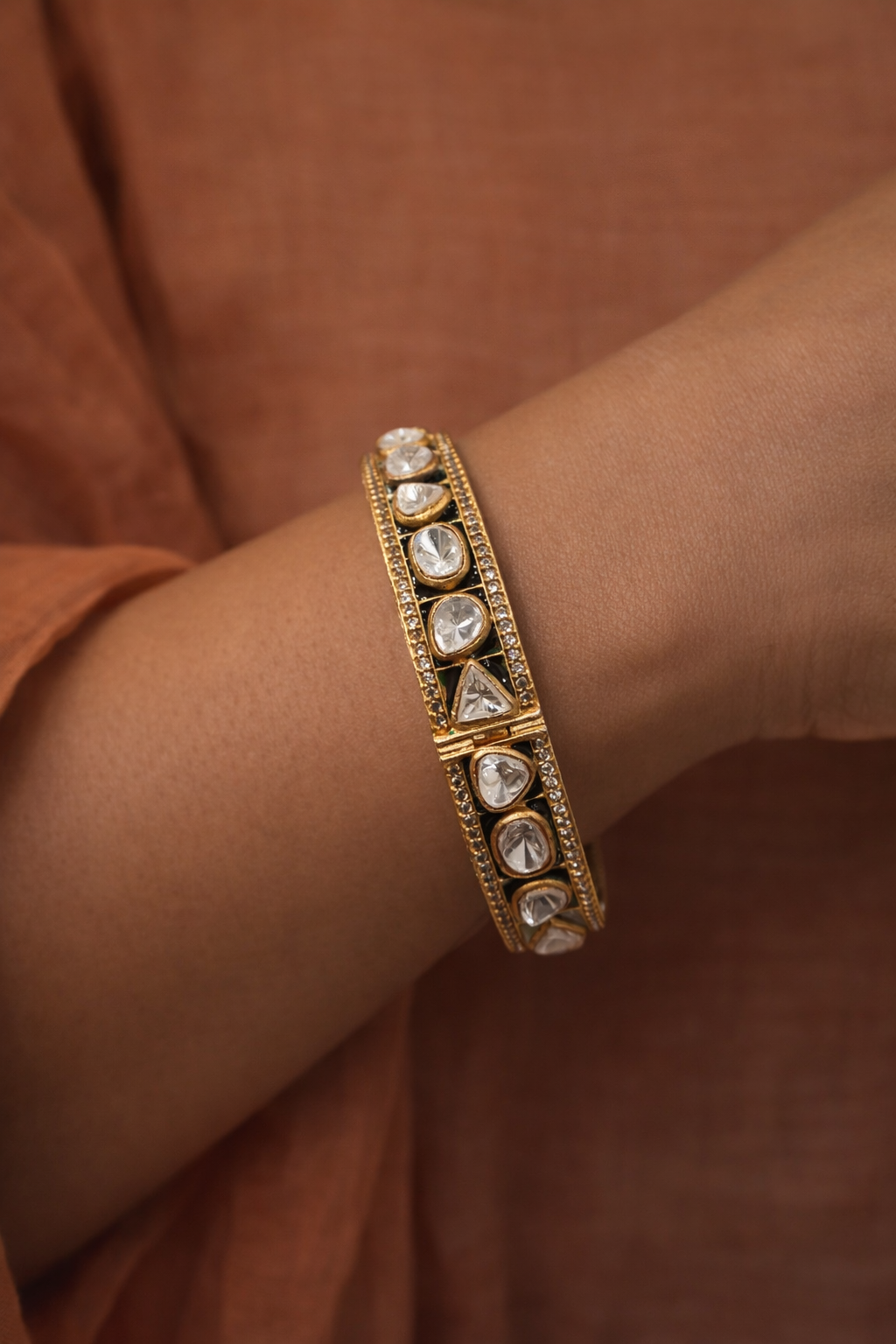 Mossonite Kada Bracelet