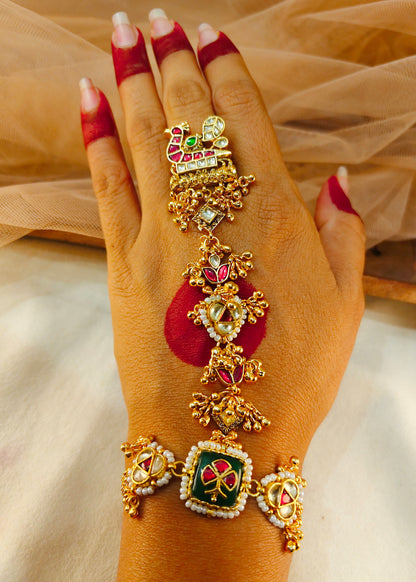 Jadau Kundan Hath phool/Hath Pocha(1-Ps)-G353000