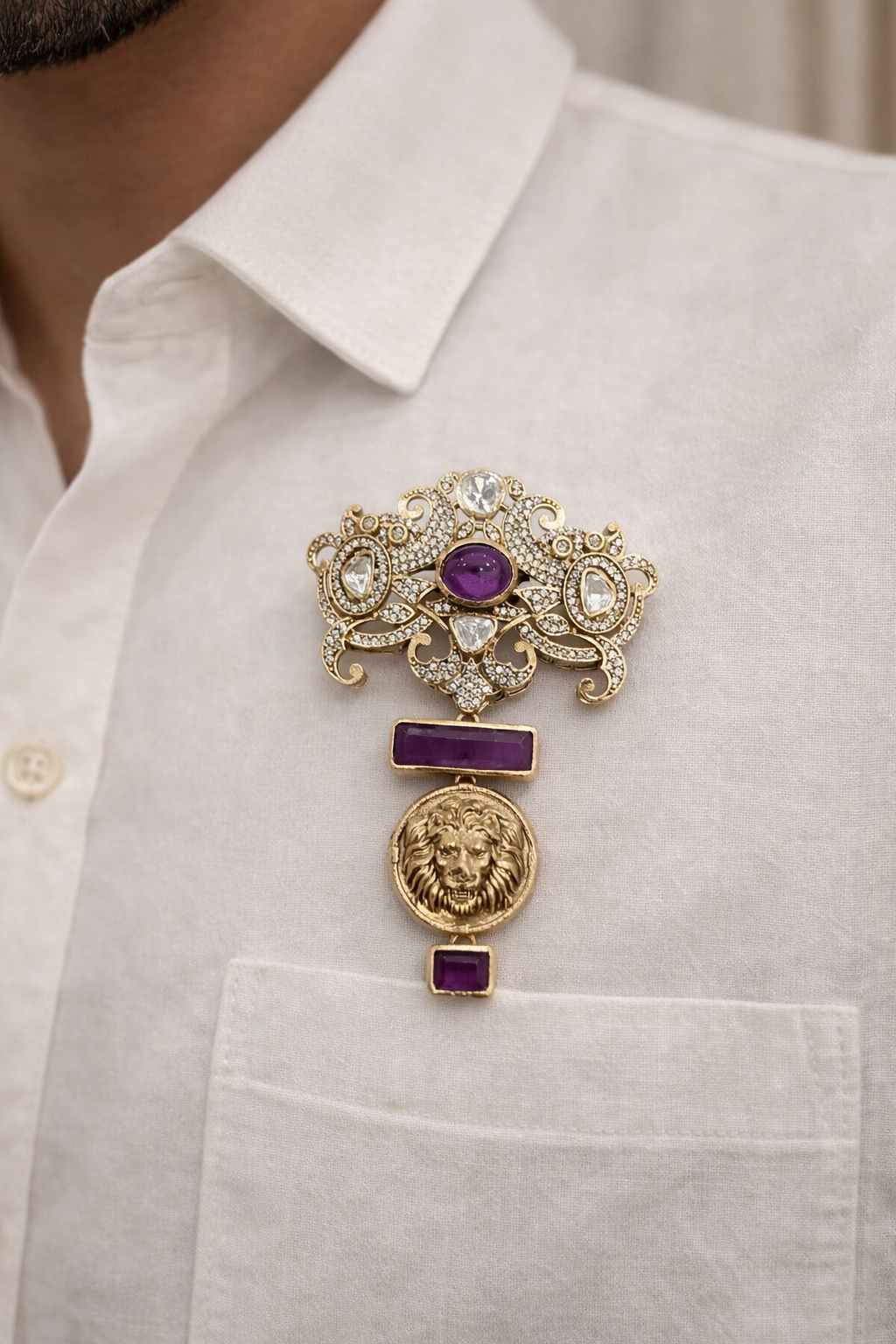 Sabyasachi Men/Women Mint Brooch-G351300