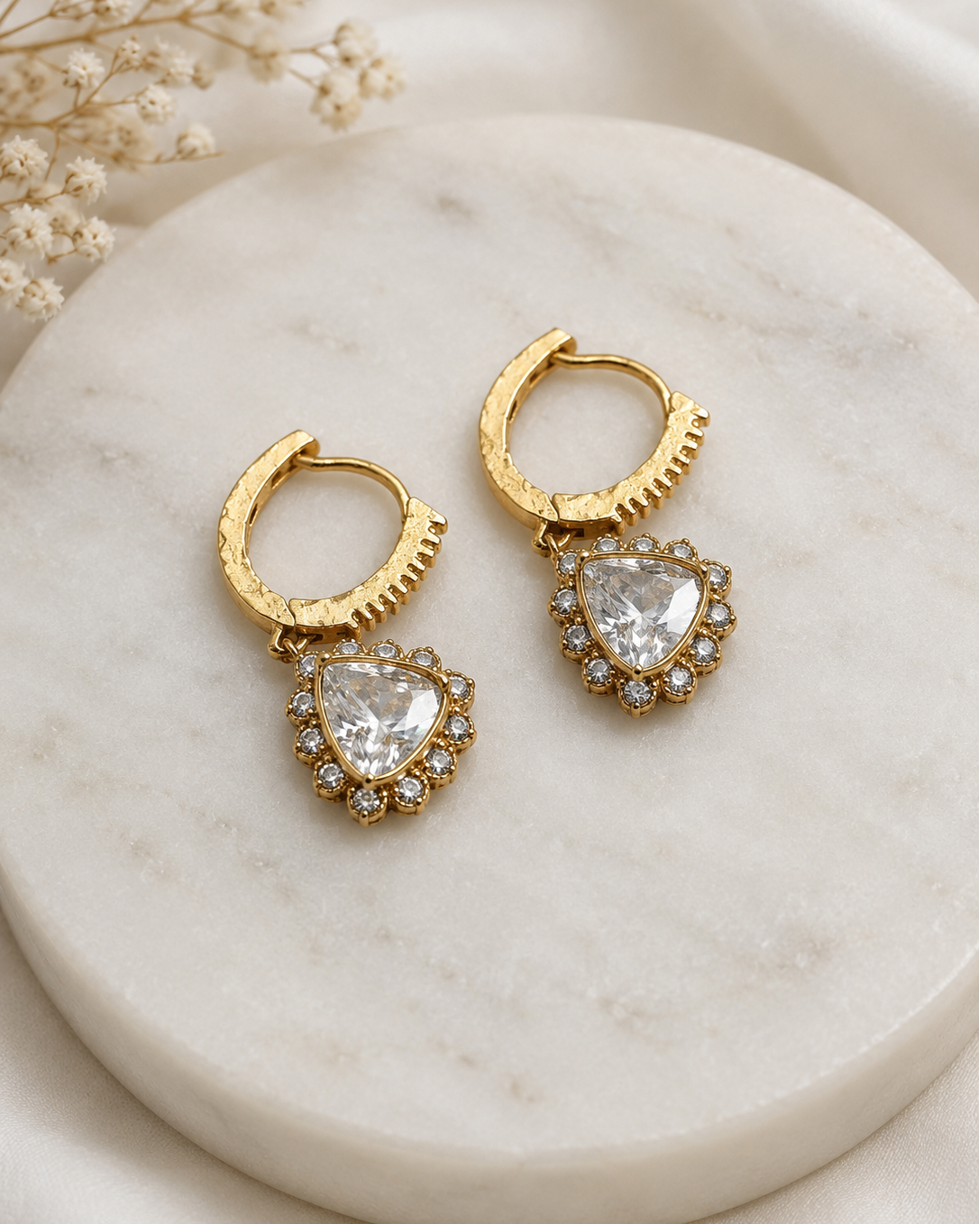 Moissanite Hoop Earrings-G77800