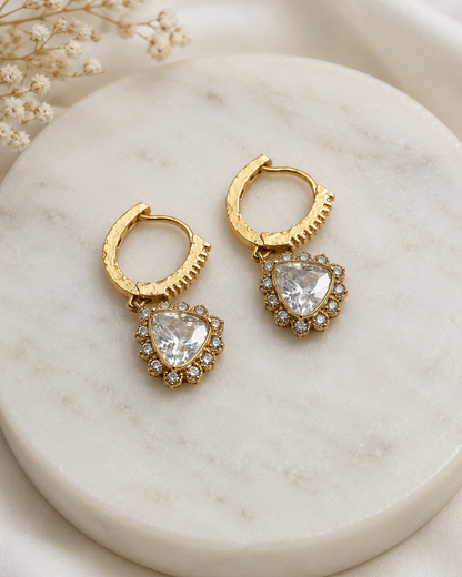 Moissanite Hoop Earrings-G77800