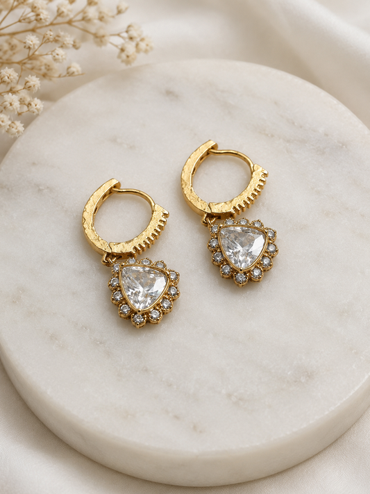 Moissanite Hoop Earrings-G77800