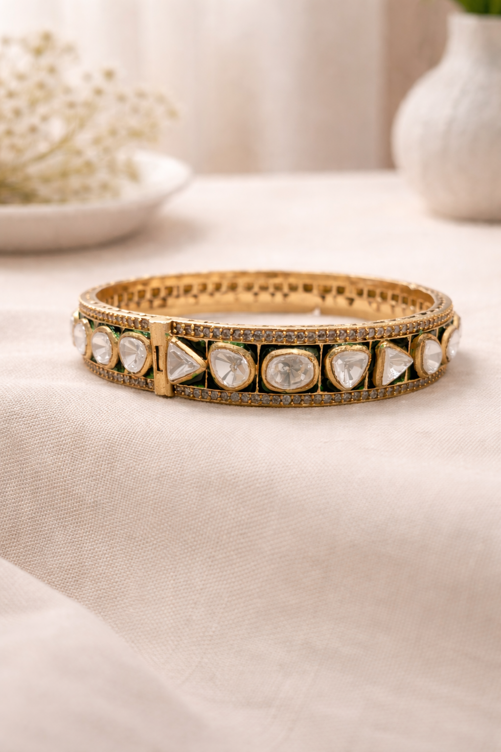 Mossonite Kada Bracelet