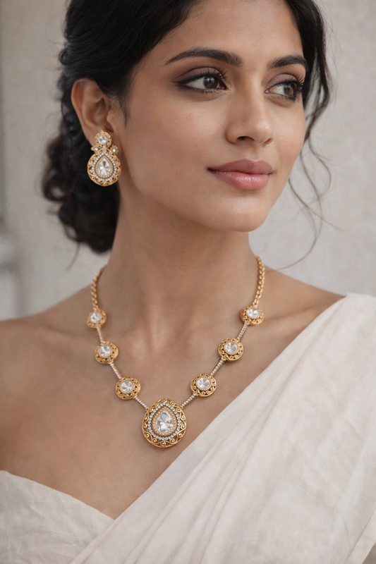 Victorian Mossonite Necklace Set-G351800