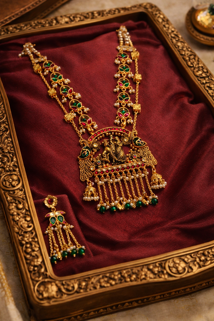 Premium Jadatar Heritage Long Necklace set