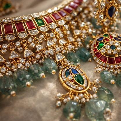 Heritage Pachi Kundan Choker Necklace Set