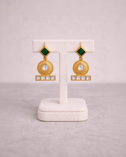 Vintage-Fusion Kundan Polki Necklace Set-G351700