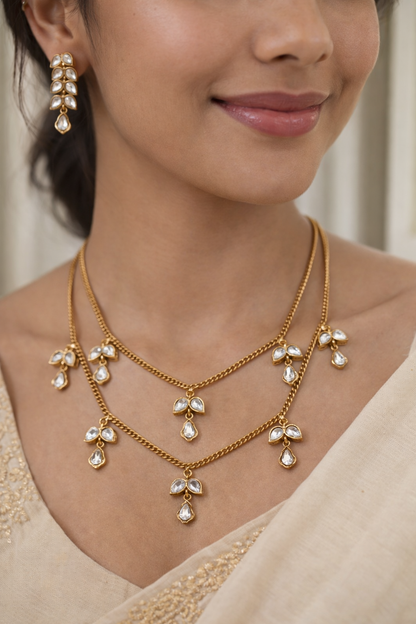 Charms two line Necklace Set