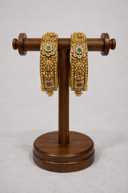 Gold Look Heritage Bangles(Set of 2)