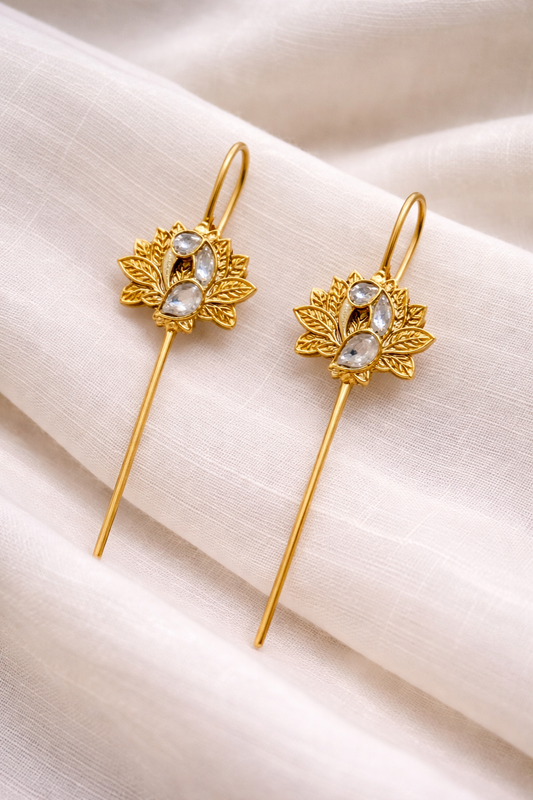 Pachi Kundan Jadav Needle Ear Cuffs-G35800