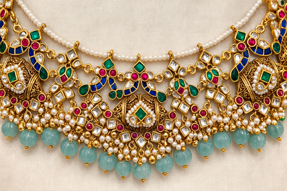 Heritage Kundan Polki Dodi Necklace Set