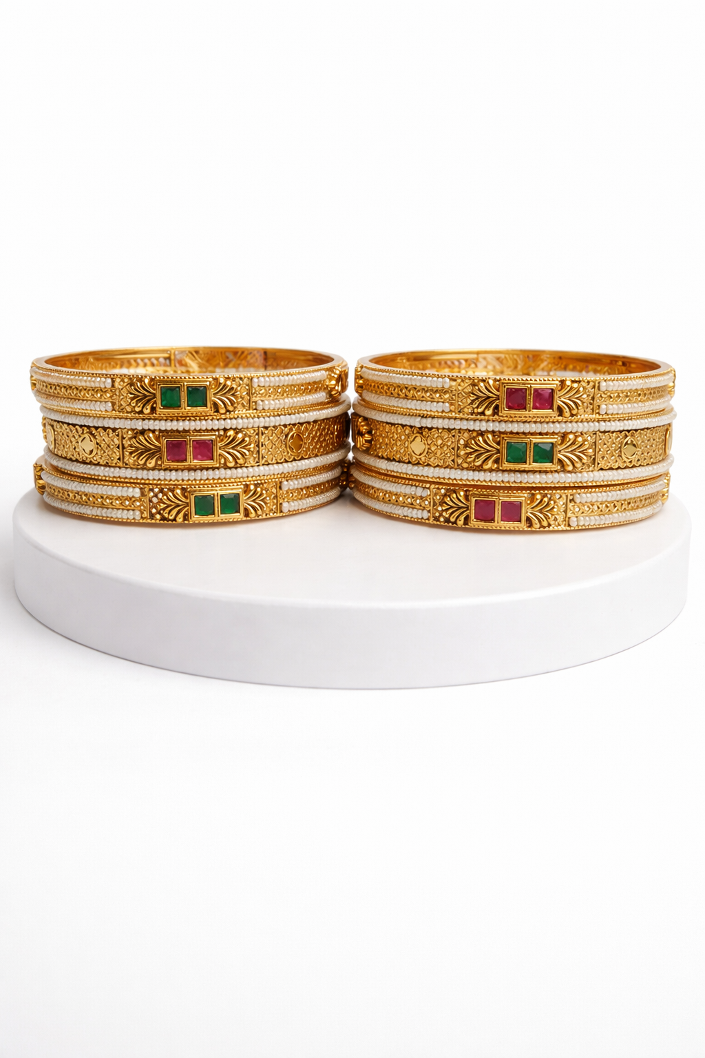 Pearl Statement  Bangles(Set of 6)