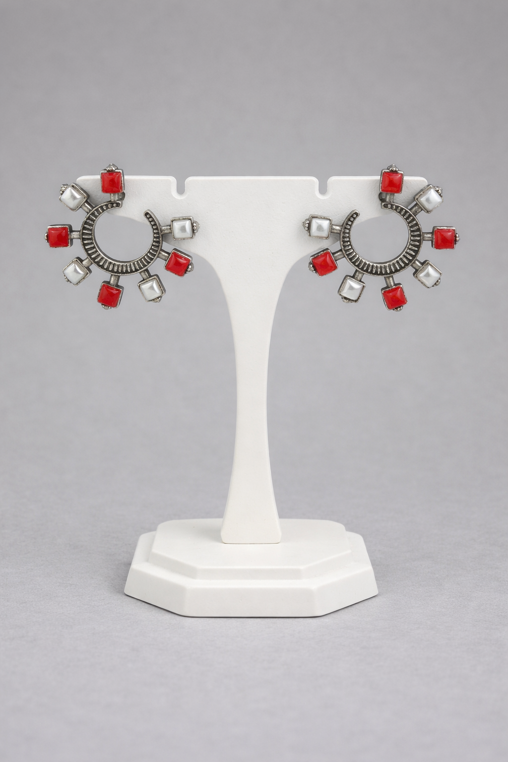 Oxidized Silver Earings Stands-G35350